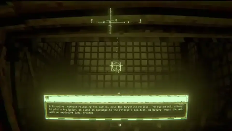 RADIOSOL tutorial jump-to-wall prompt on the HUD