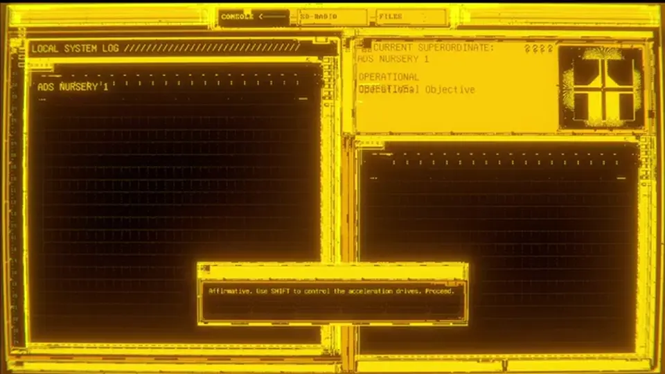 RADIOSOL tutorial console with movement and radio entries